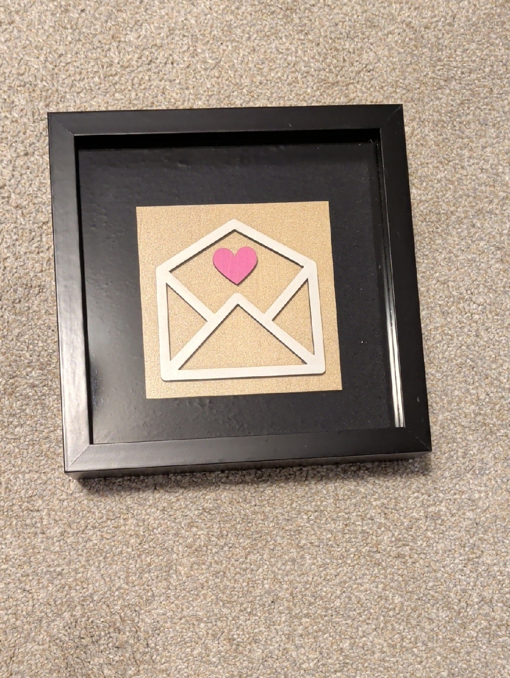 Valentine's shelf sitter In Shadow Box